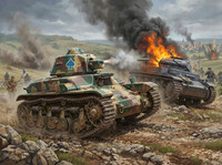 Renault R35 против Panzer II